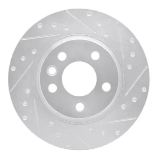 R1 Concepts EDZ-74047R Brake Rotor Drilled and Slotted Silver